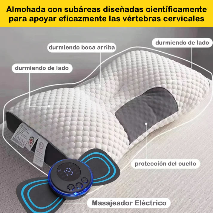 Combo Almohada Ortopédica y Masajeador Portátil